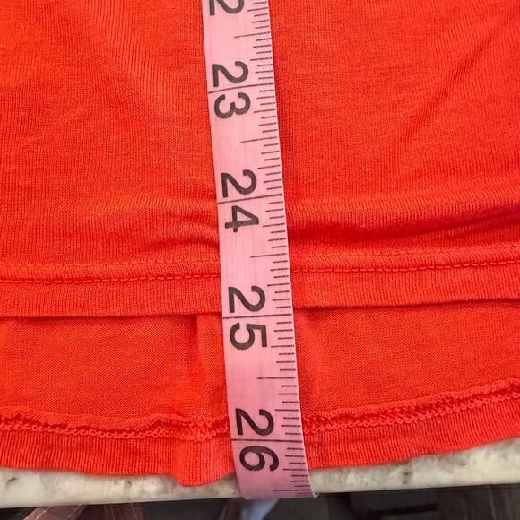 NEW La made tee orange long sleeve high low front pockets size XS - Picture 12 of 13